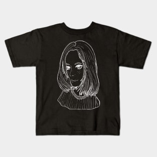 Portrait line art Kids T-Shirt